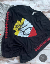 Load image into Gallery viewer, Tri-color Arrowhead - KC with football laces