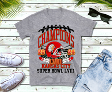 Load image into Gallery viewer, Champions Kansas City Super Bowl LV111 with helmet and feather