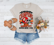 Load image into Gallery viewer, Champions Kansas City Super Bowl LV111 with helmet and feather