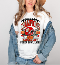 Load image into Gallery viewer, Champions Kansas City Super Bowl LV111 with helmet and feather