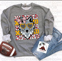 Load image into Gallery viewer, YOUTH-- Kansas City  KC  XOXO repeat - KC Wolf with bow