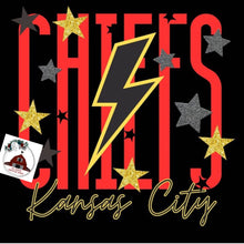 Load image into Gallery viewer, Kansas City Chiefs - lighting bolt and checker with stars