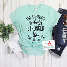 Load image into Gallery viewer, The Comeback is always stronger than the set back