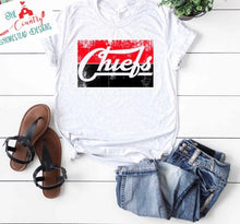 Load image into Gallery viewer, Chiefs distressed two tone square