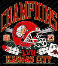 Load image into Gallery viewer, Champions- Chiefs helmet with feathers