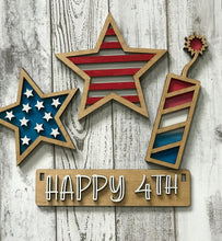 Load image into Gallery viewer, Happy 4th of July- interchangeable/ tier tray