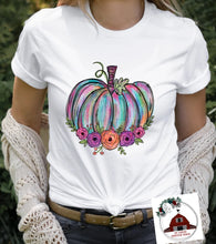 Load image into Gallery viewer, Floral Watercolor pumpkin