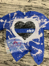 Load image into Gallery viewer, Blue Line Heart XOXO