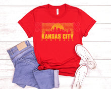 Load image into Gallery viewer, Sunset KC Football Skyline - yellow