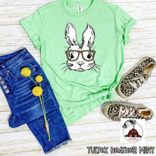 Load image into Gallery viewer, White Bunny with Cheetah glasses