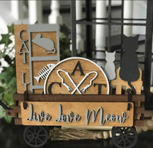 Load image into Gallery viewer, Live Love Meow - Cat theme interchangeable/ tier tray