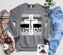 Load image into Gallery viewer, Faith black and white cross leopard