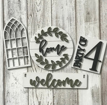 Load image into Gallery viewer, Home - Party of 4 - Family theme interchangeable/ tier tray