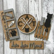 Load image into Gallery viewer, Live Love Meow - Cat theme interchangeable/ tier tray