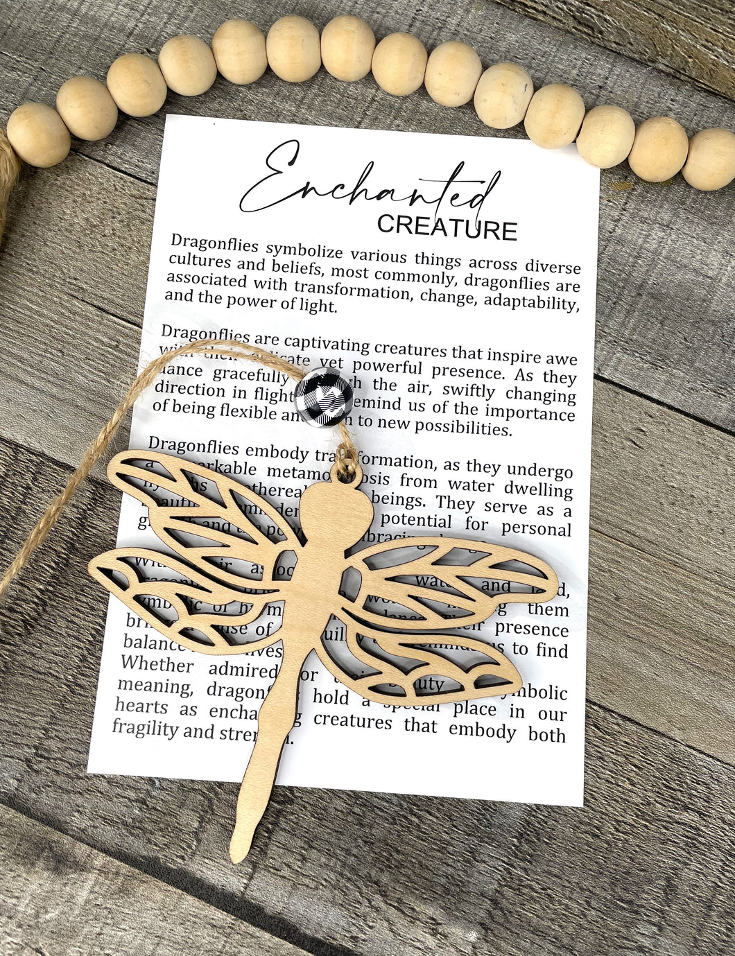 DRAGONFLY ORNAMENT / CAR CHARM - STRENTH AND BALANCE, EMBRACING CHANGE