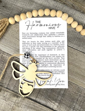 Load image into Gallery viewer, BEE ORNAMENT / CAR CHARM - CO-WORKER, MY HIVE, HARMONIOUS
