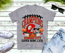 Load image into Gallery viewer, Champions Kansas City Super Bowl LV111 with helmet and feather
