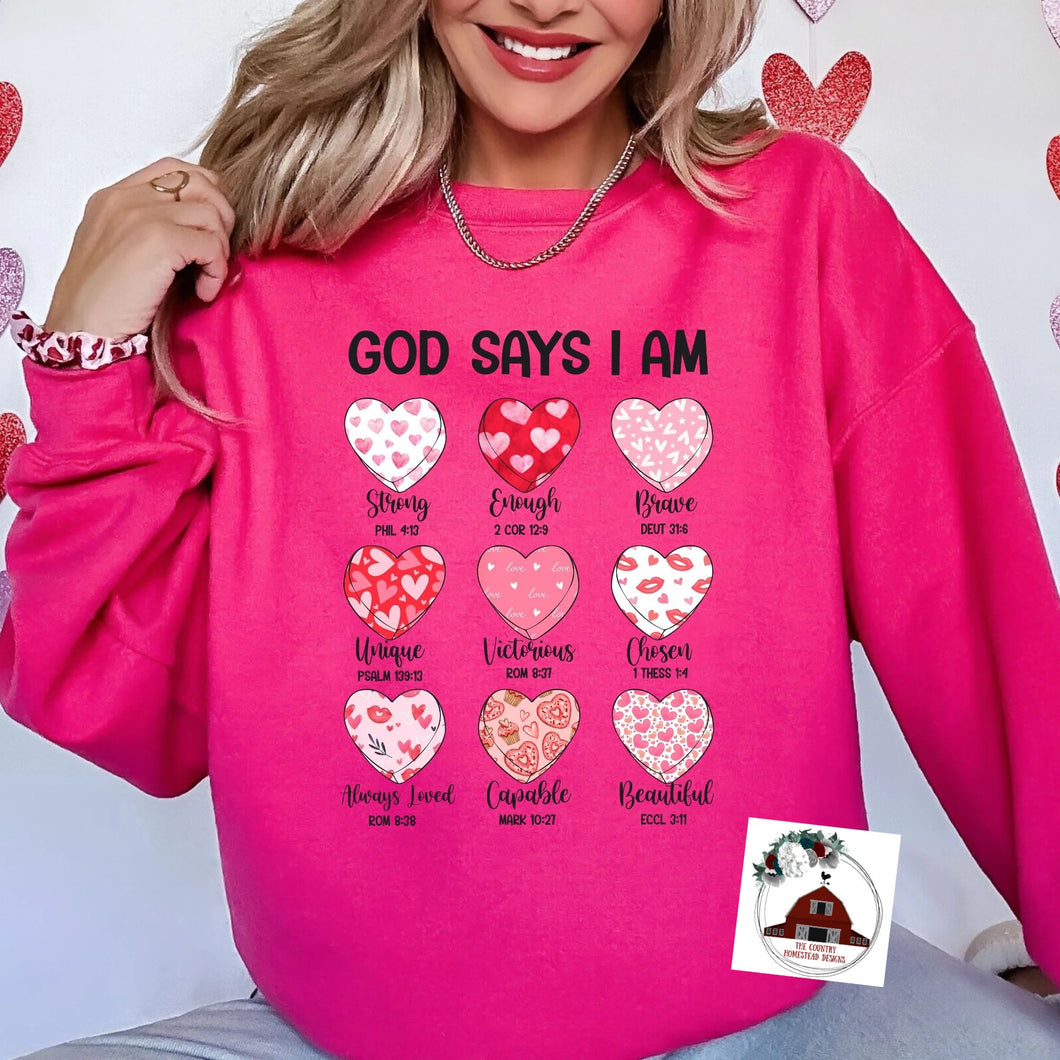 God says I am - hearts