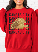Load image into Gallery viewer, Kansas city repeat with Glitter helmet and football
