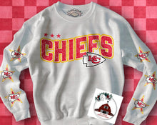 Load image into Gallery viewer, Distressed with Chiefs with star and arrowhead on sleeves
