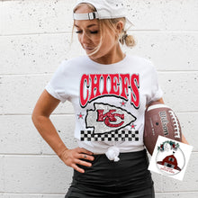 Load image into Gallery viewer, Chiefs with faux sequin arrowhead KC
