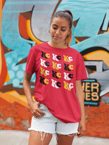 Kc Chiefs Leopard Print Tee Get Cha Life Girl T-Shirt