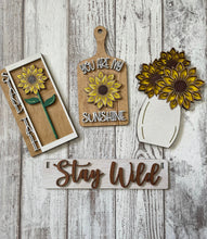 Load image into Gallery viewer, Stay Wild - Sunflower theme interchangeable/ tier tray
