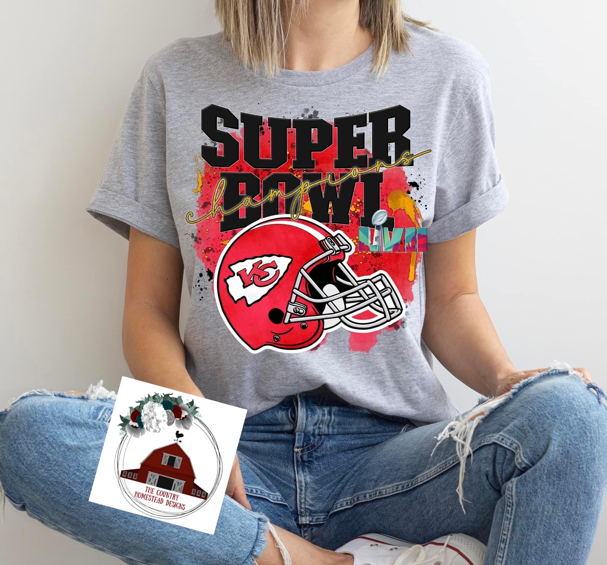 Kansas City Chiefs Football AFC West Champions with helmet – The Country  Homestead Designs